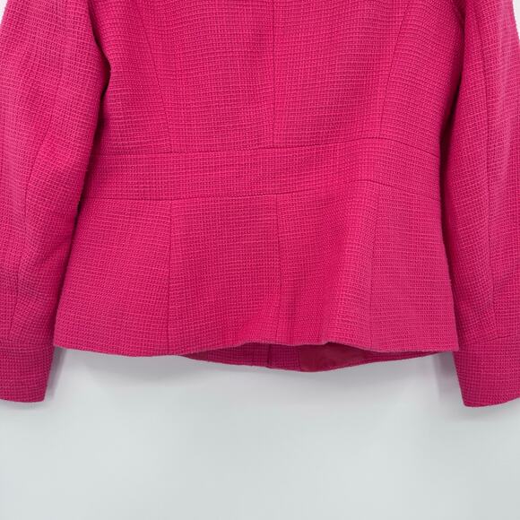 NWT Talbots Full Zip Blazer Suit Jacket Pink Office Bright Career Womens Size 4P - Picture 12 of 13